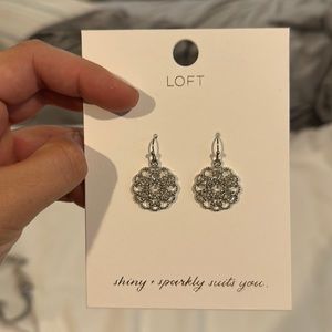 LOFT dangle flower earrings NWT